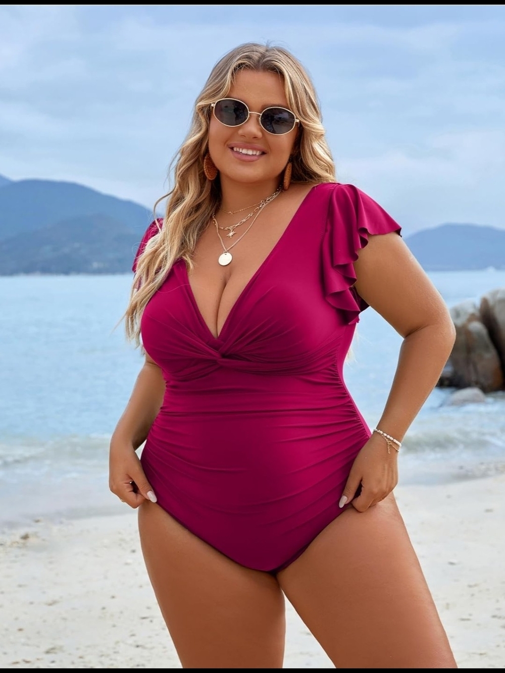 Blooming Jelly Tummy Control One-Piece Swimsuit - Plus Size 2XL